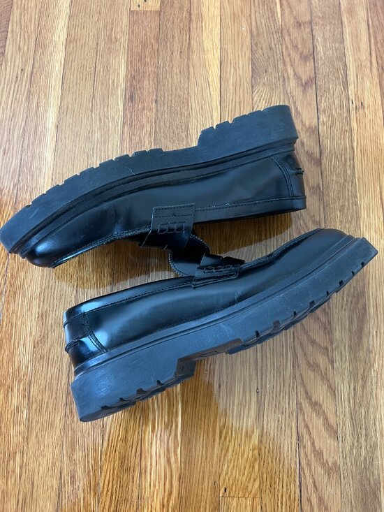 Karl Lagerfeld Black Patent Leather High Chunky Penny Loafers - Men\'s US 10 main image 7
